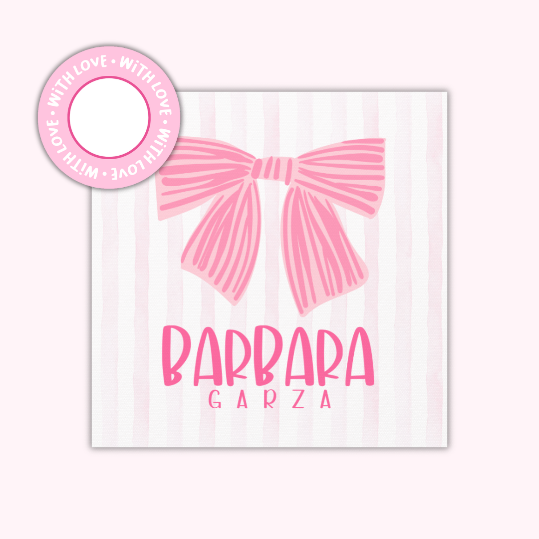 Gift Tags Β· Square with Textured β Girls Edition (Set of 24)