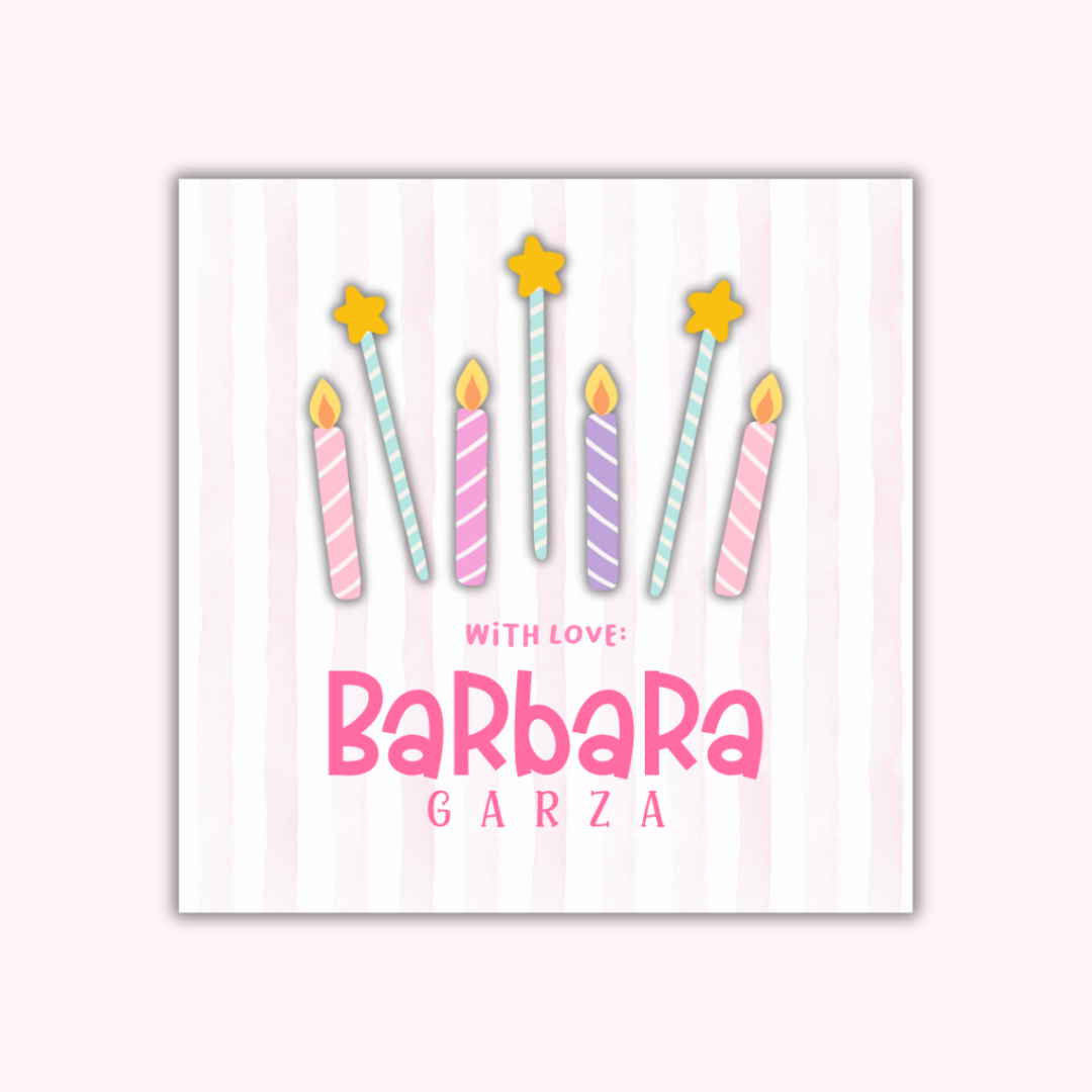 Gift Tags Β· 3D figure β Girls Edition (Set of 24)