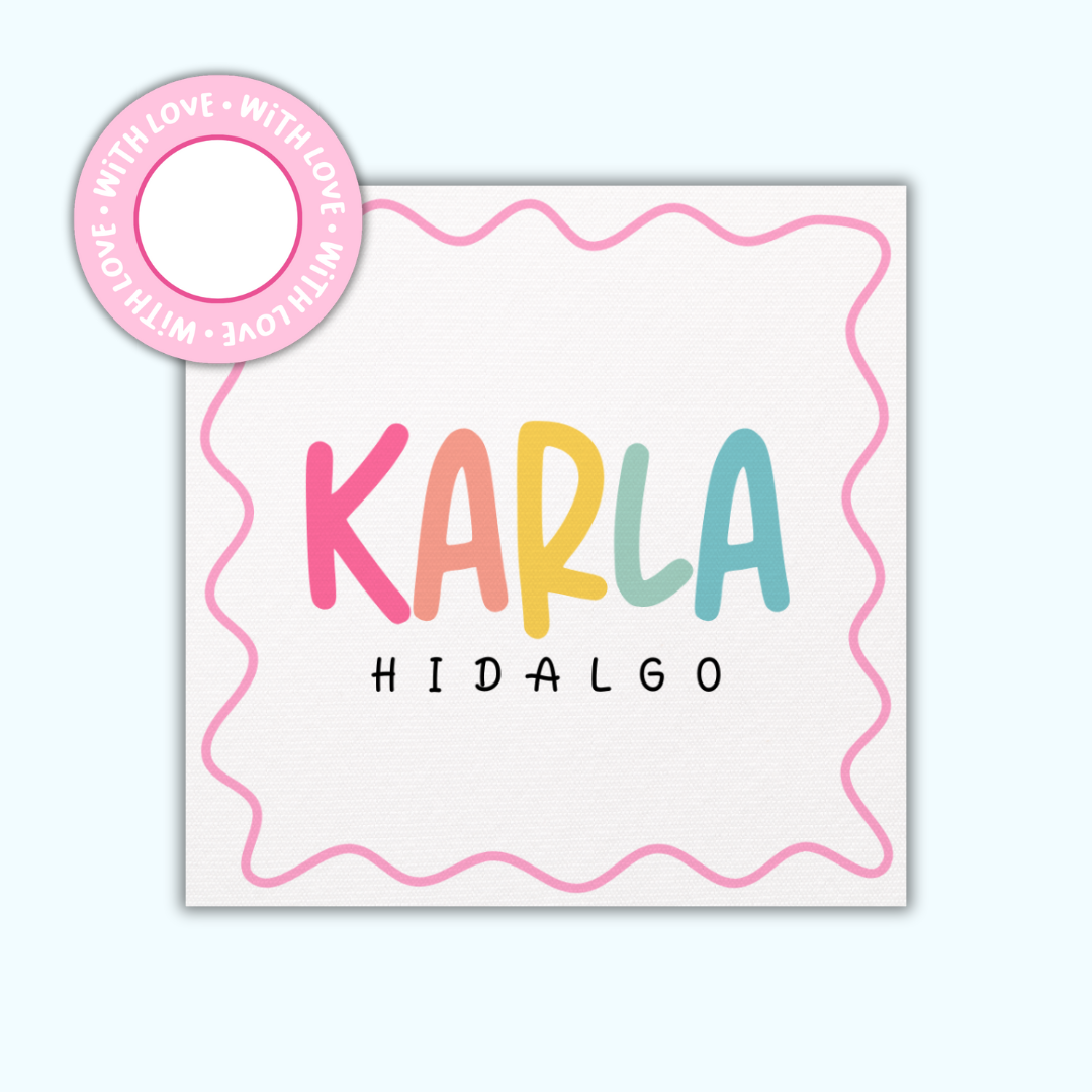 Gift Tags Β· Square with Textured β Girls Edition (Set of 24)
