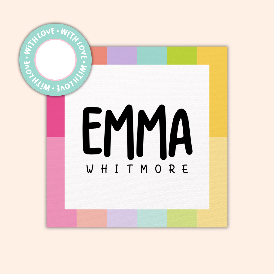 Gift Tags Β· Square with Textured β Girls Edition (Set of 24)