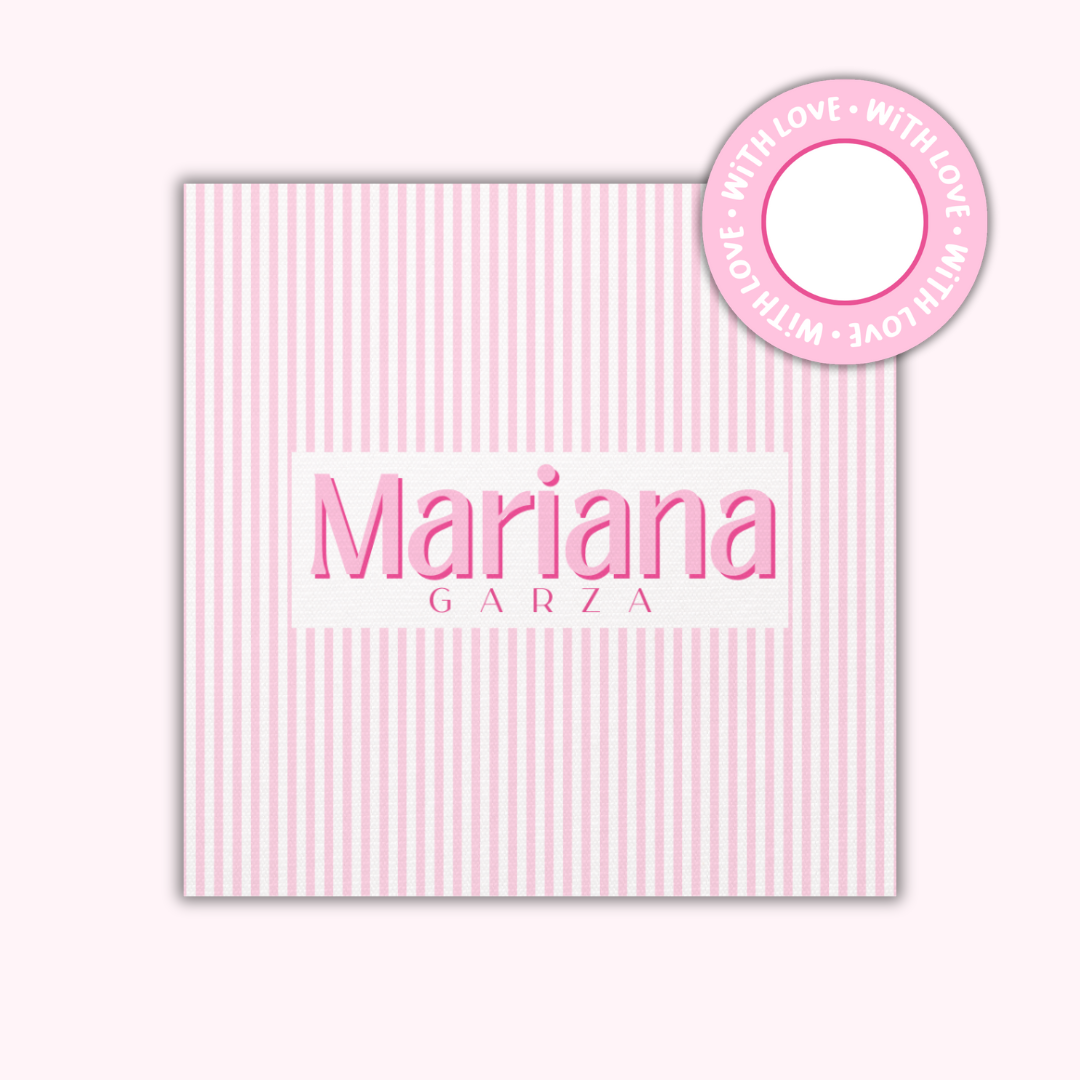 Gift Tags Β· Square with Textured β Girls Edition (Set of 24)