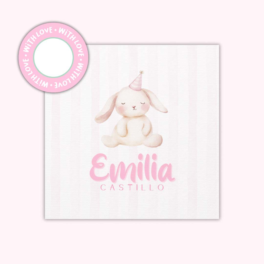Gift Tags Β· Square with Textured β Girls Edition (Set of 24)