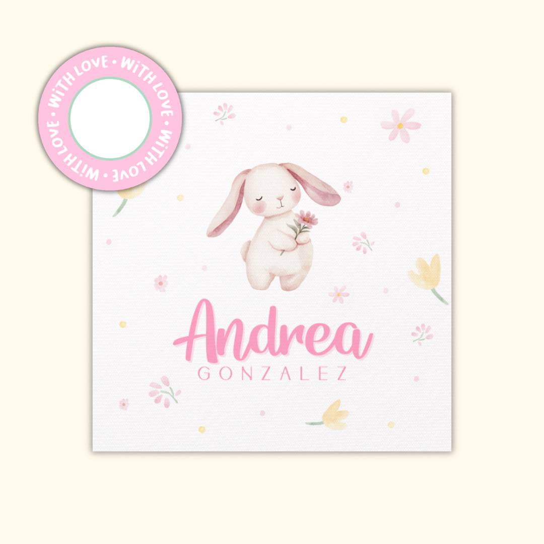 Gift Tags Β· Square with Textured β Girls Edition (Set of 24)