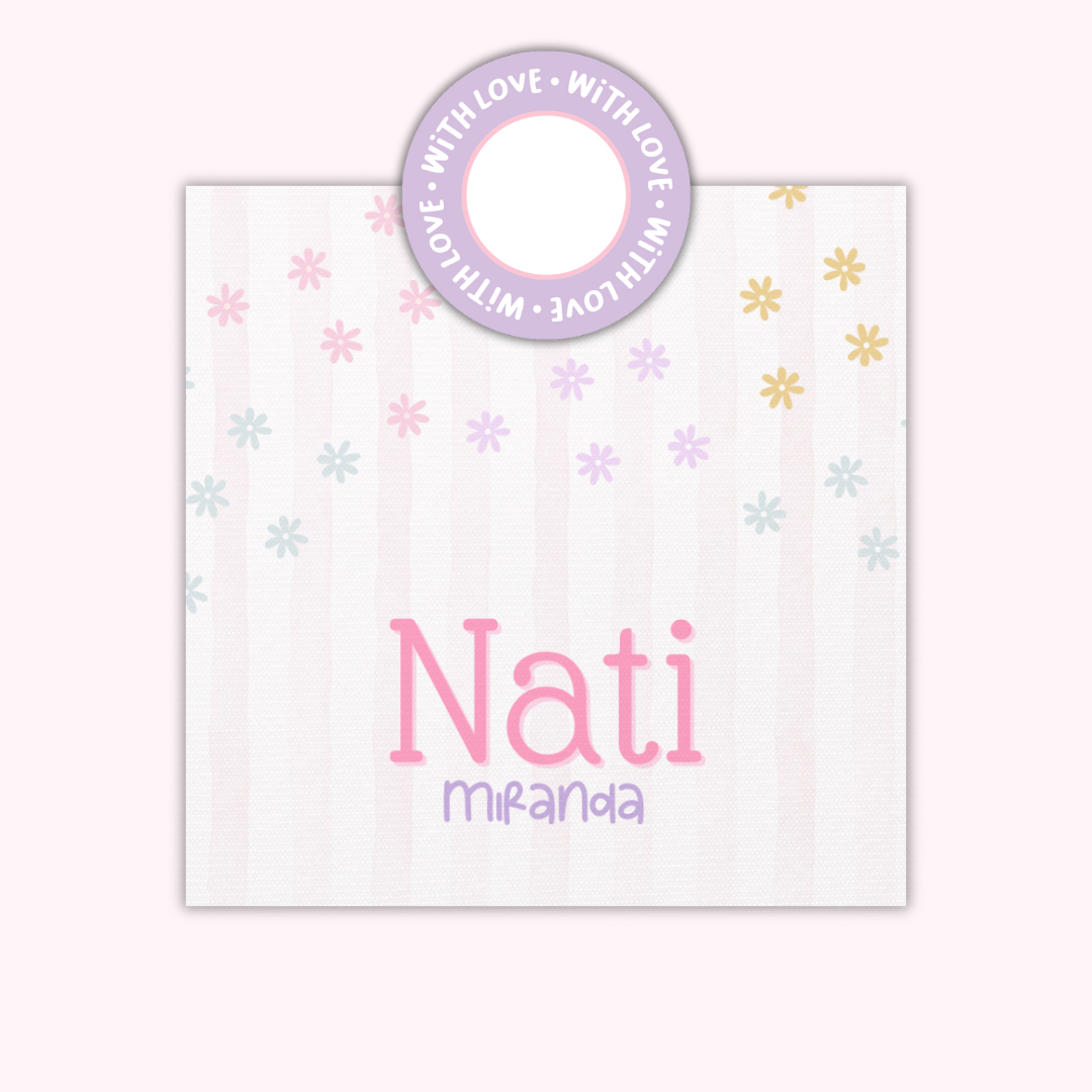 Gift Tags Β· Square with Textured β Girls Edition (Set of 24)