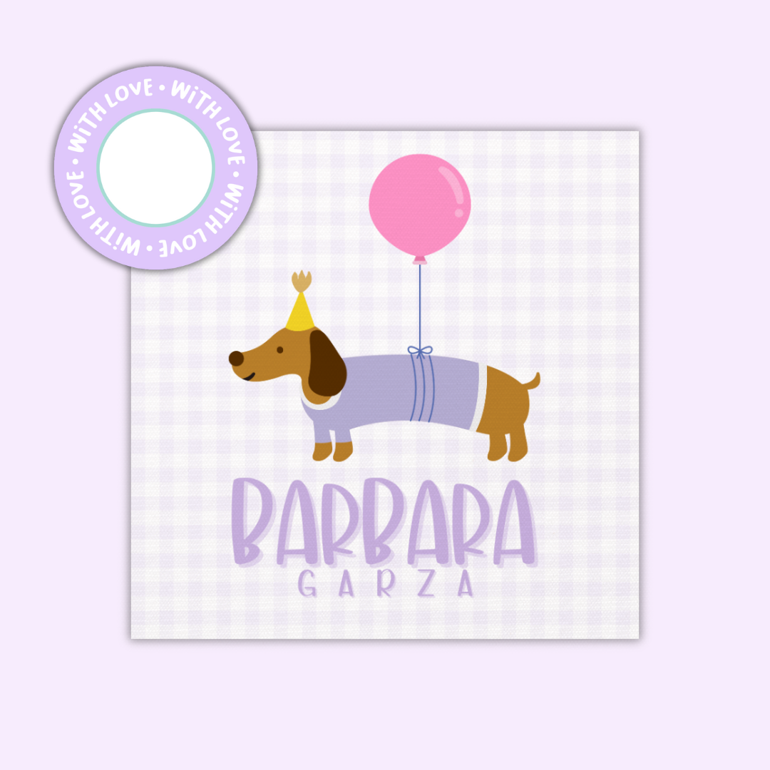 Gift Tags Β· Square with Textured β Girls Edition (Set of 24)