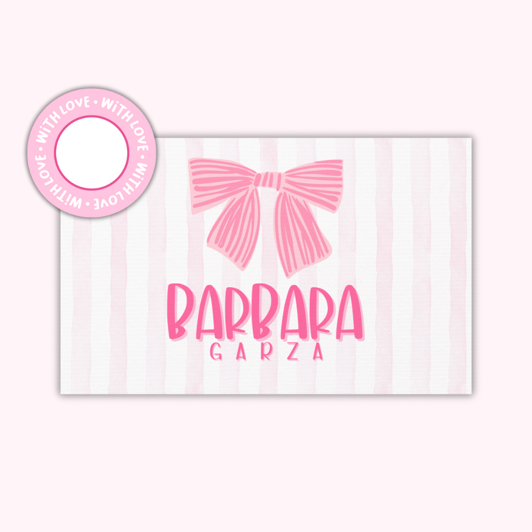 Gift Tags Β· Rectangle with Textured β Girls Edition (Set of 24)