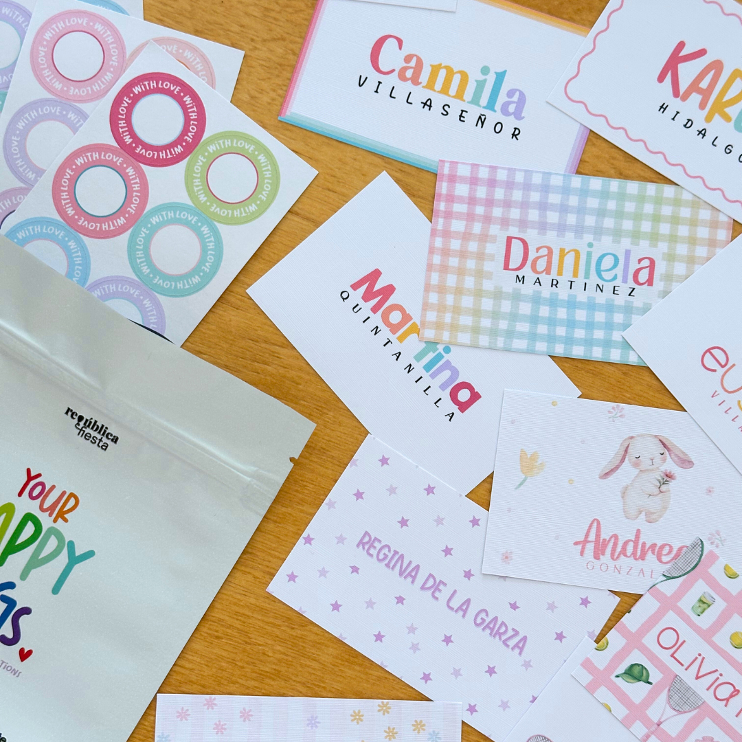 Gift Tags Β· Rectangle with Textured β Girls Edition (Set of 24)