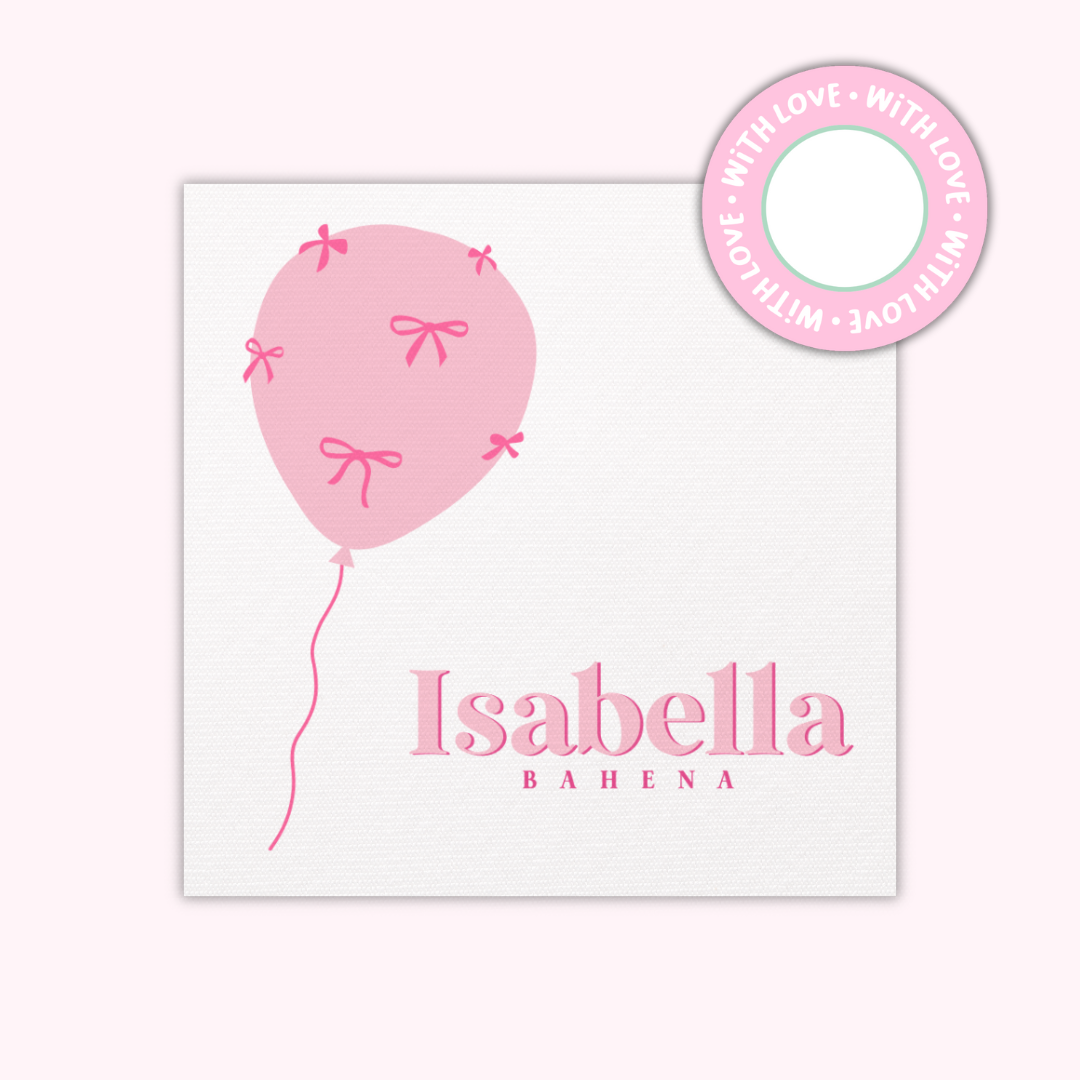 Gift Tags Β· Square with Textured β Girls Edition (Set of 24)