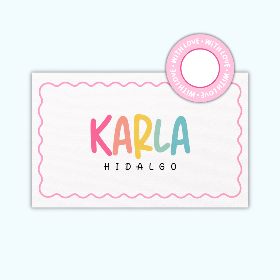 Gift Tags Β· Rectangle with Textured β Girls Edition (Set of 24)