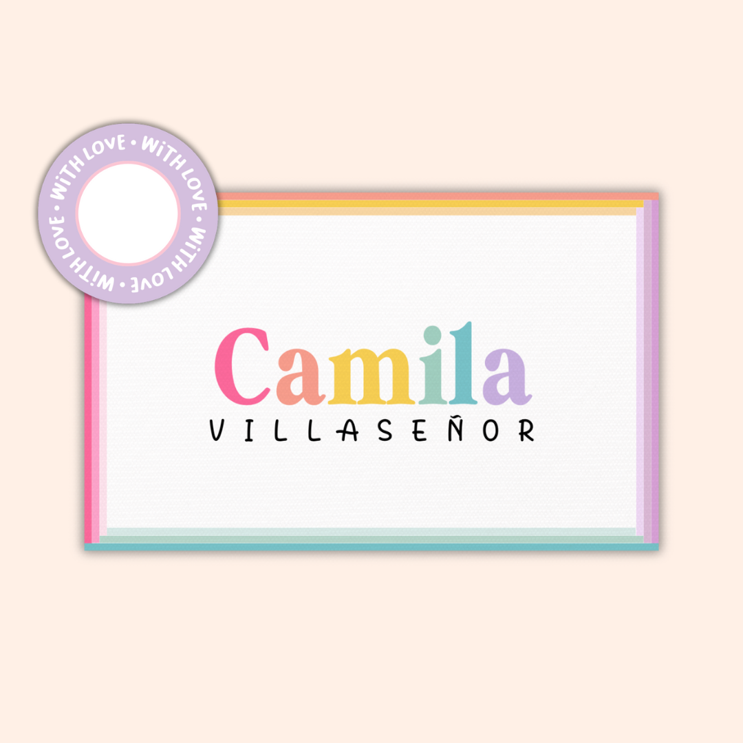 Gift Tags Β· Rectangle with Textured β Girls Edition (Set of 24)