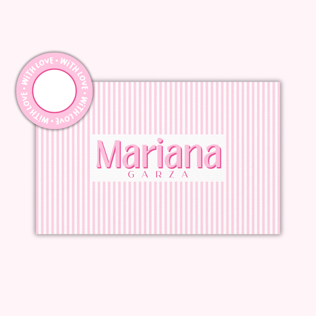 Gift Tags Β· Rectangle with Textured β Girls Edition (Set of 24)