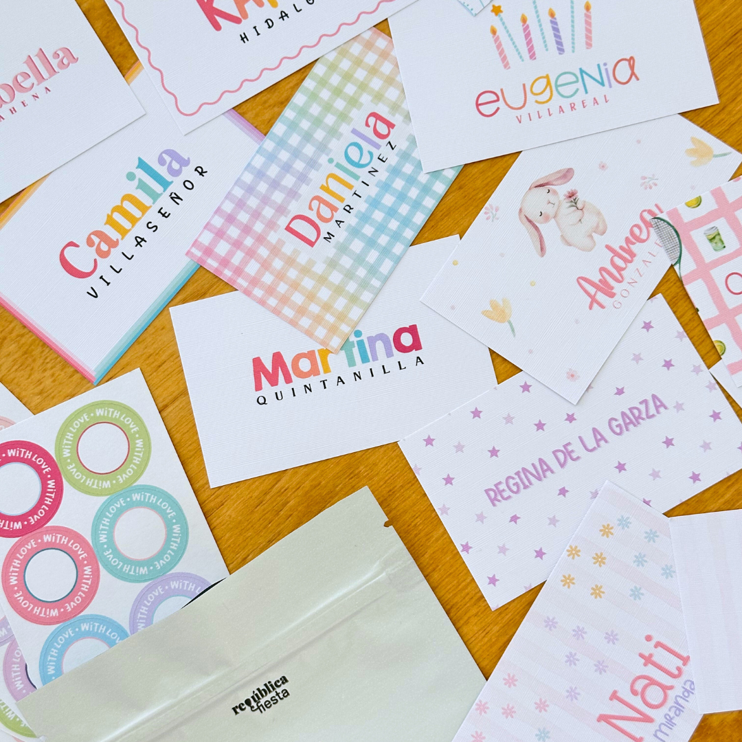 Gift Tags Β· Rectangle with Textured β Girls Edition (Set of 24)