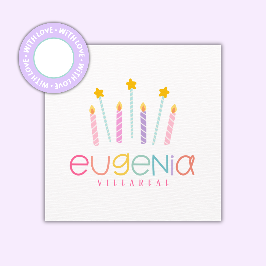 Gift Tags Β· Square with Textured β Girls Edition (Set of 24)