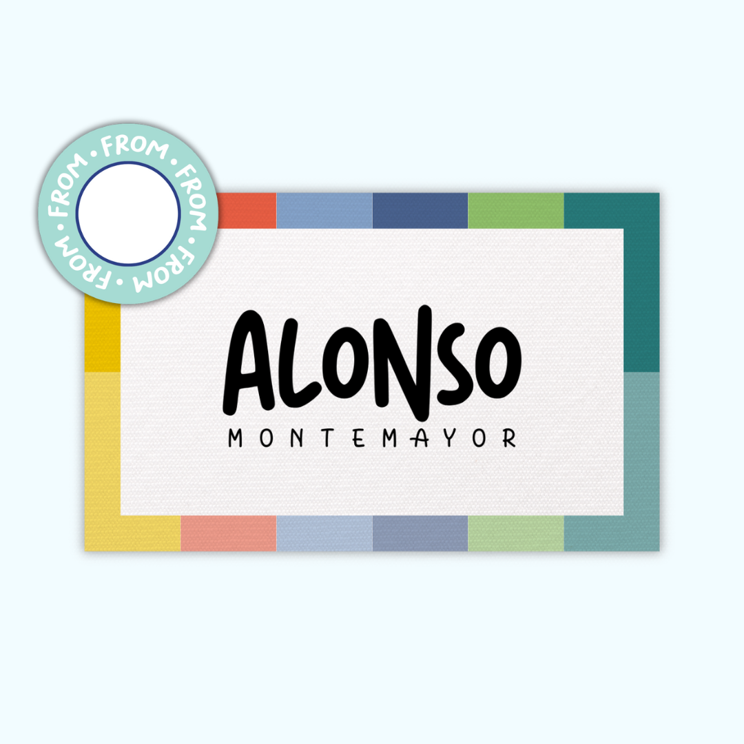 Gift Tags Β· Rectangle with Textured β Boys Edition (Set of 24)