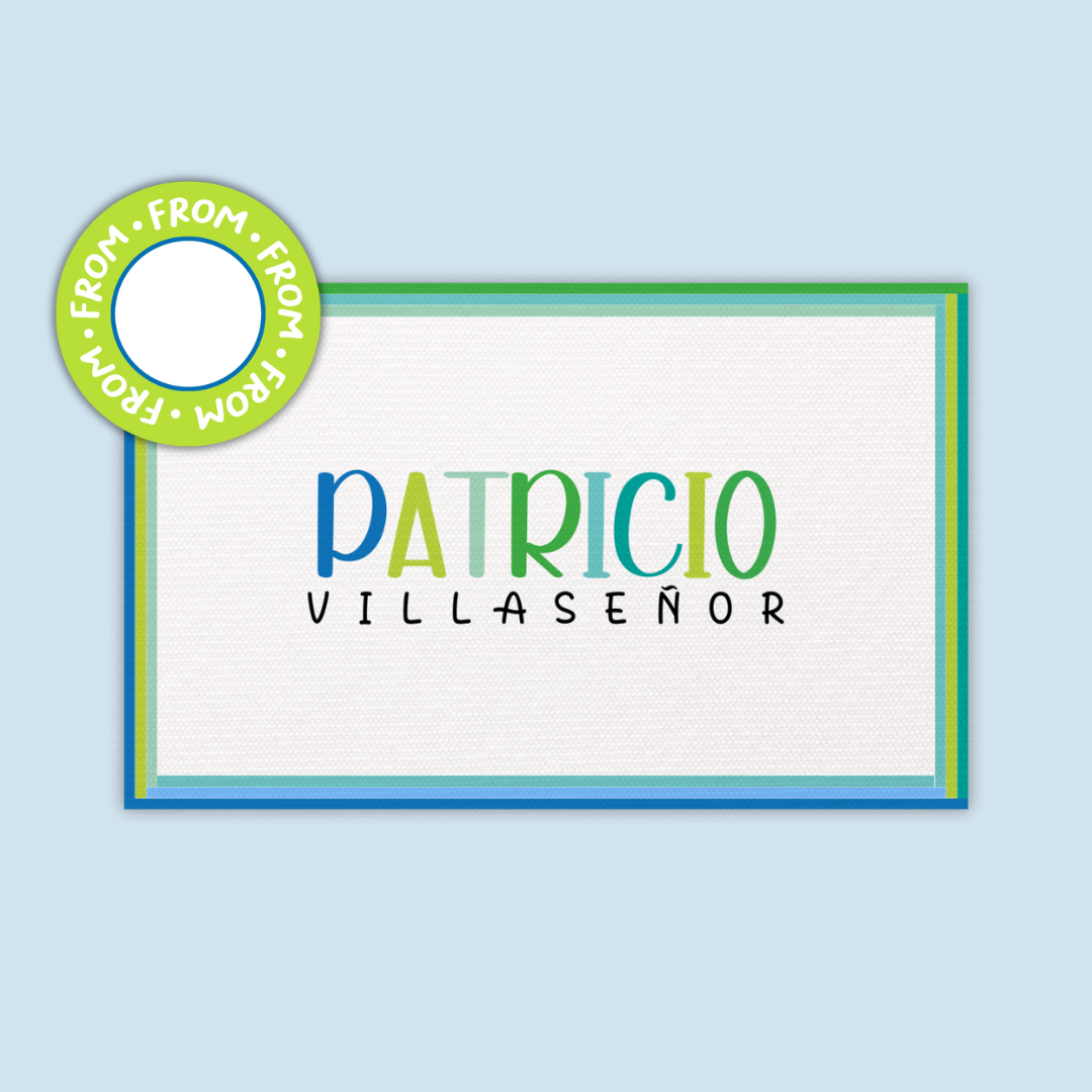 Gift Tags Β· Rectangle with Textured β Boys Edition (Set of 24)