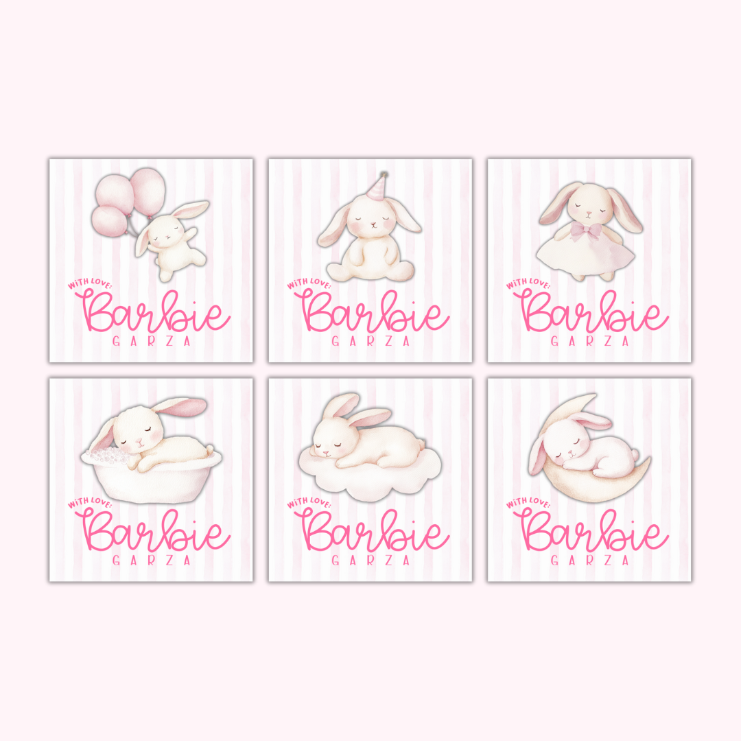 Gift Tags Β· 3D figure β Girls Edition (Set of 24)