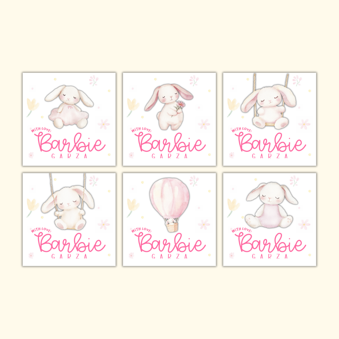 Gift Tags Β· 3D figure β Girls Edition (Set of 24)