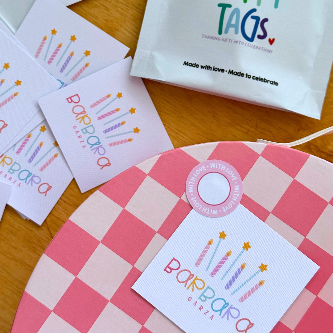 Gift Tags Β· Square with Textured β Girls Edition (Set of 24)