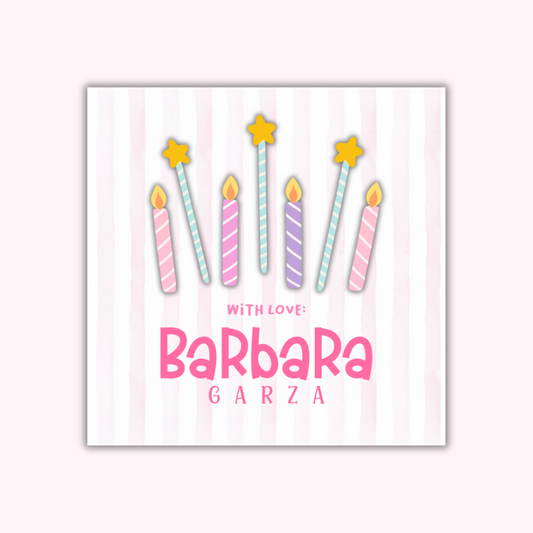 3D Gift Tags — Birthday Candles (Set of 24)