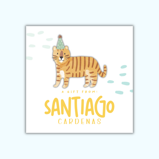 3D Gift Tags  —  Party Tiger (Set of 24)