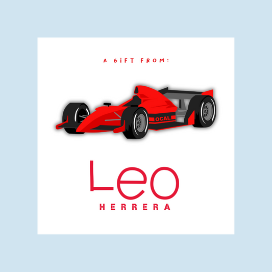 3D Gift Tags  —  Race Car (Set of 24)