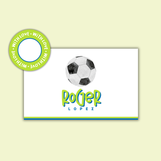 Textured Gift Tags  — Soccer (Set of 24)