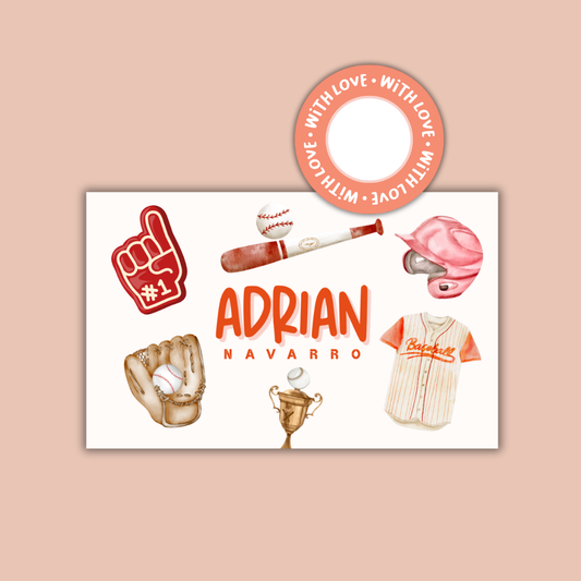 Textured Gift Tags  — Baseball (Set of 24)