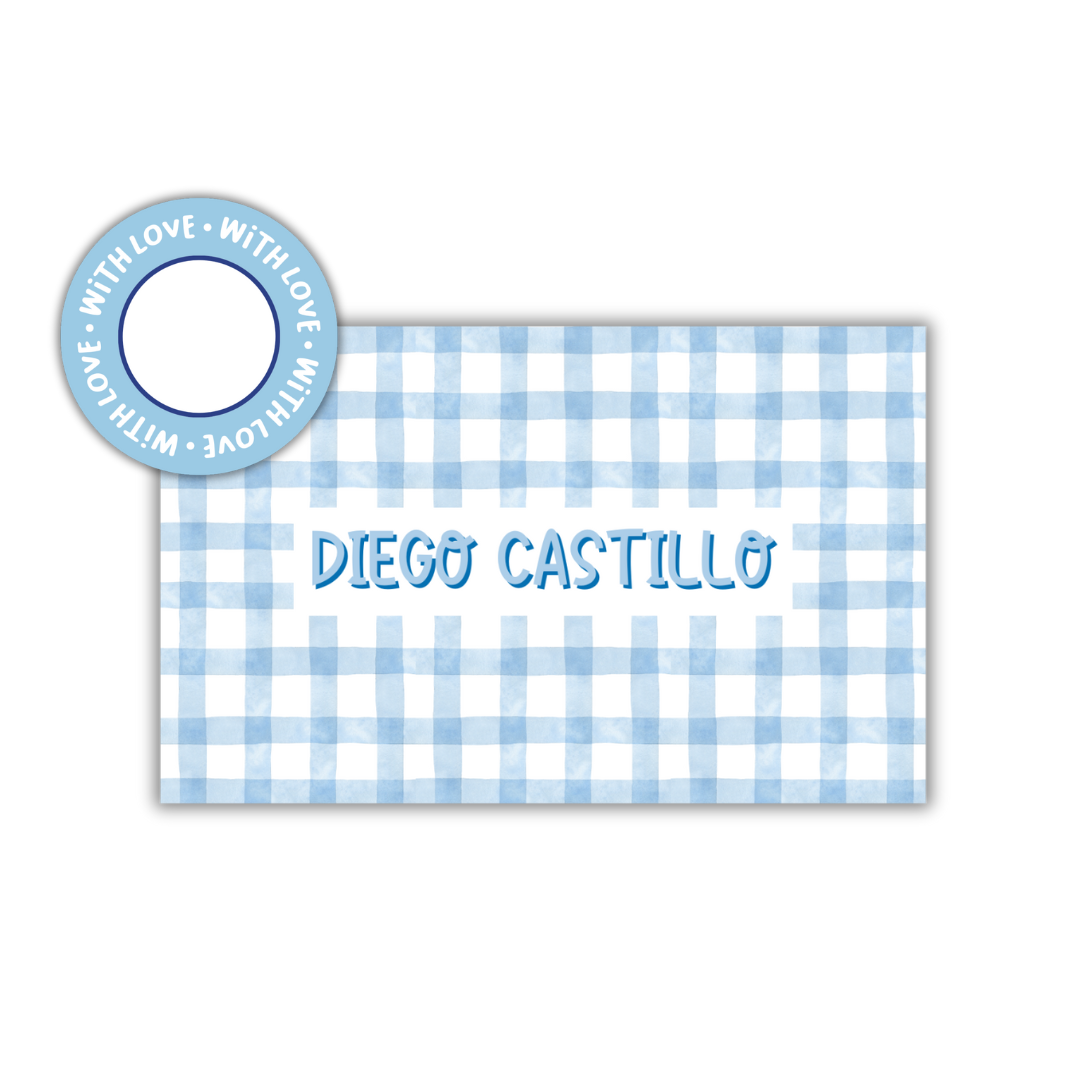 Textured Gift Tags  — Gingham (Set of 24)