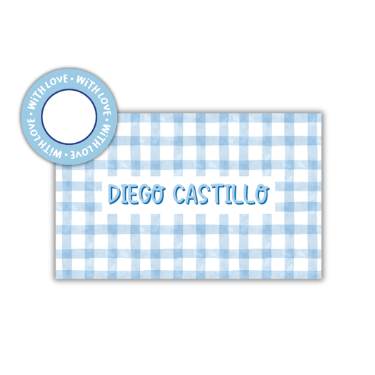 Textured Gift Tags  — Gingham (Set of 24)