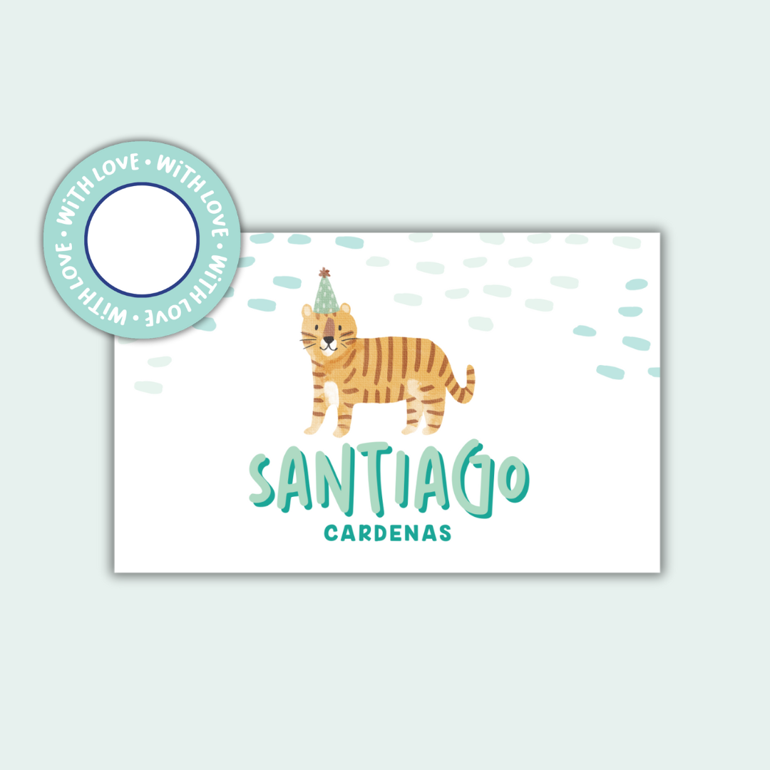 Textured Gift Tags  — Party Tiger (Set of 24)