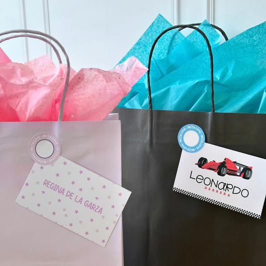 Gift Tags · Rectangle with Textured  —  Boys Edition (Set of 24)