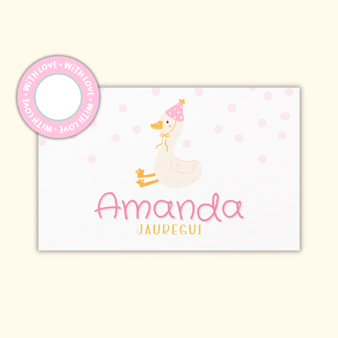 Gift Tags · Rectangle with Textured  — Girls Edition (Set of 24)