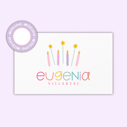 Textured Gift Tags — Birthday Candles (Set of 24)