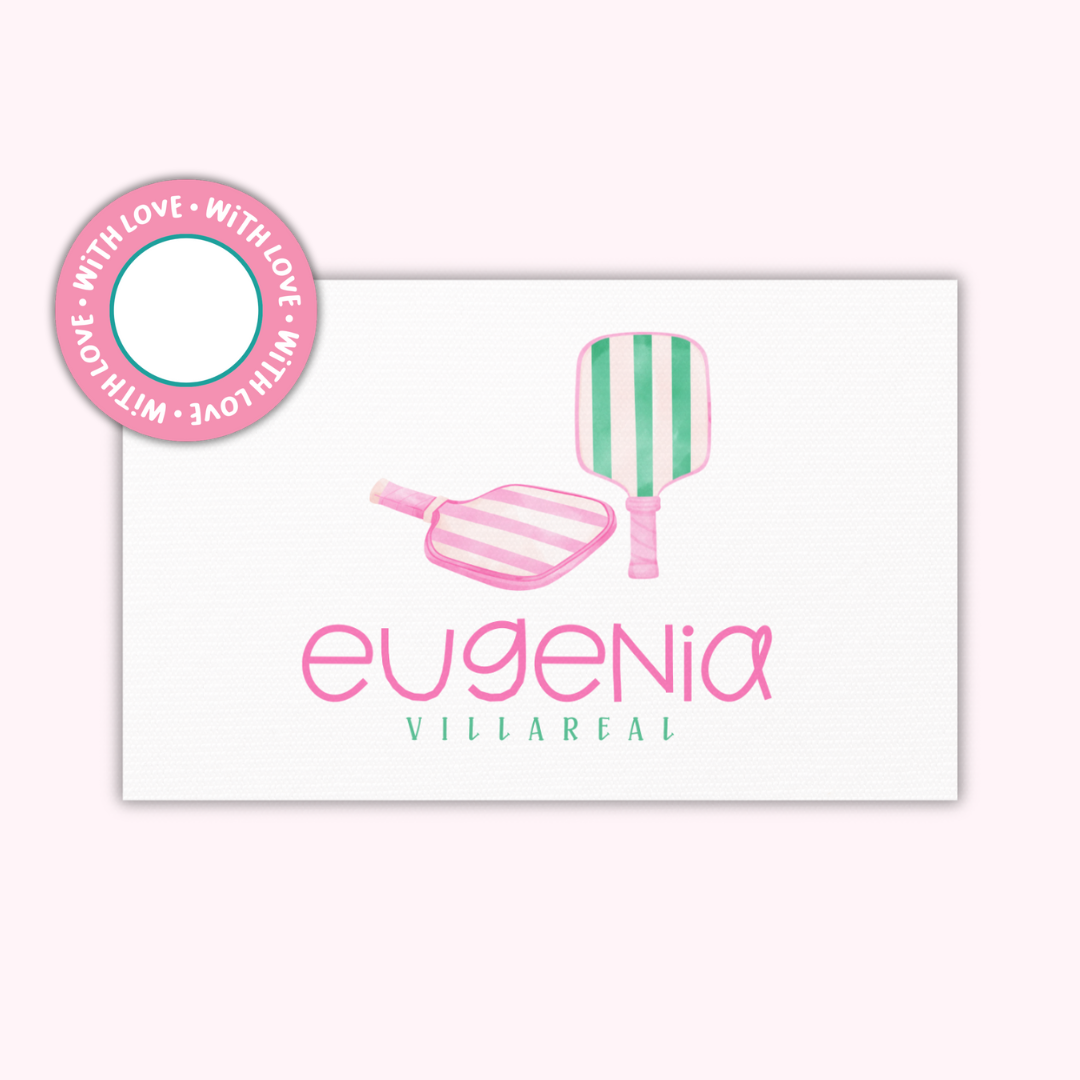 Textured Gift Tags — Pickleball Love (Set of 24)