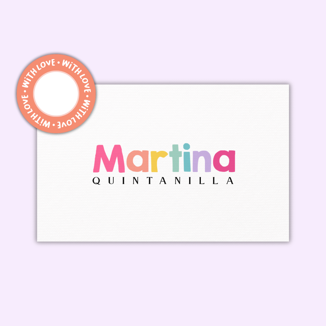 Textured Gift Tags — Rainbow Letters (Set of 24)