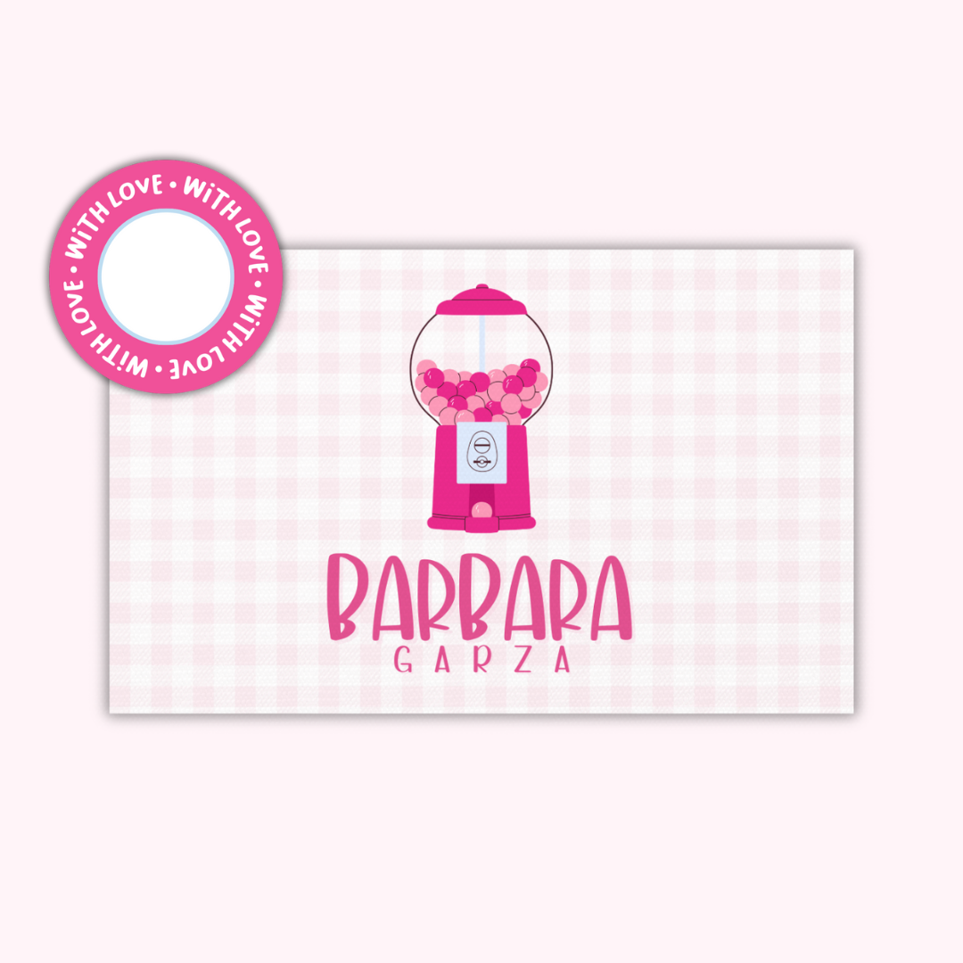 Textured Gift Tags — Gumball Machine (Set of 24)