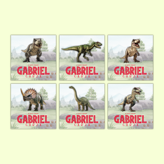 3D Gift Tags  —  Dino (Set of 24)