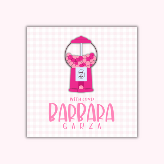 3D Gift Tags — Gumball Machine (Set of 24)