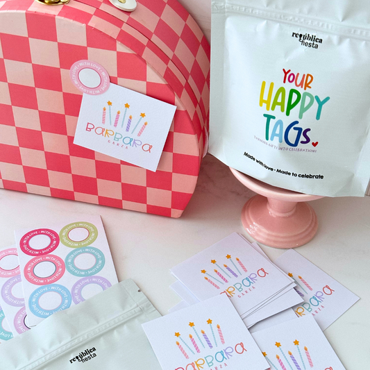 Gift Tags · Square with Textured  — Girls Edition (Set of 24)