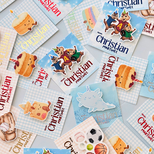 Gift Tags · 3D figure  —  Boys Edition (Set of 24)